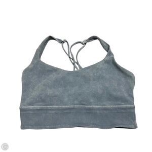 Lululemon Energy Long Line Bra in a blue-grey color.